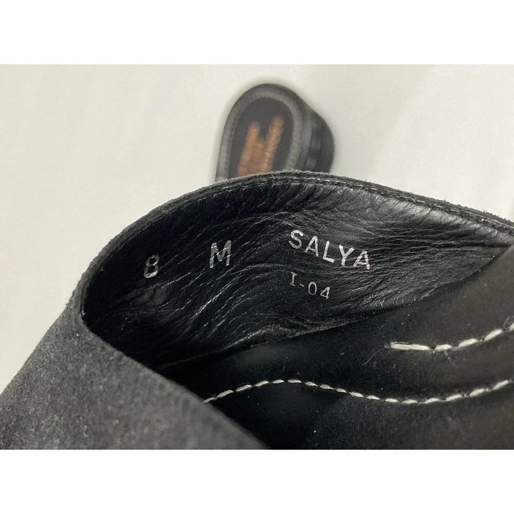 Donald J Pliner Salya Sandals Women’s 8M Black Suede 2.5" Wedge Dress Shoes - Picture 9 of 10